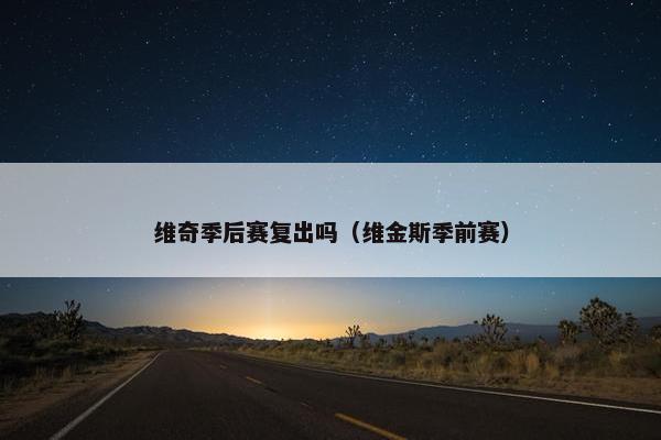 维奇季后赛复出吗（维金斯季前赛）
