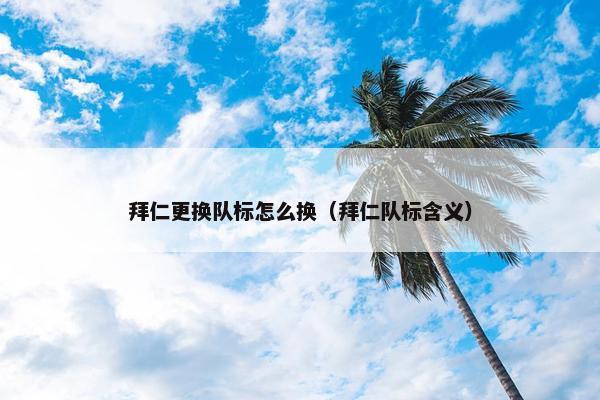 拜仁更换队标怎么换（拜仁队标含义）