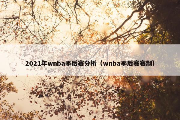 2021年wnba季后赛分析（wnba季后赛赛制）