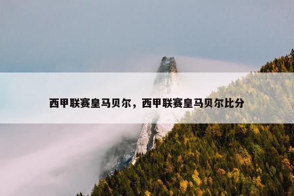 西甲联赛皇马贝尔，西甲联赛皇马贝尔比分