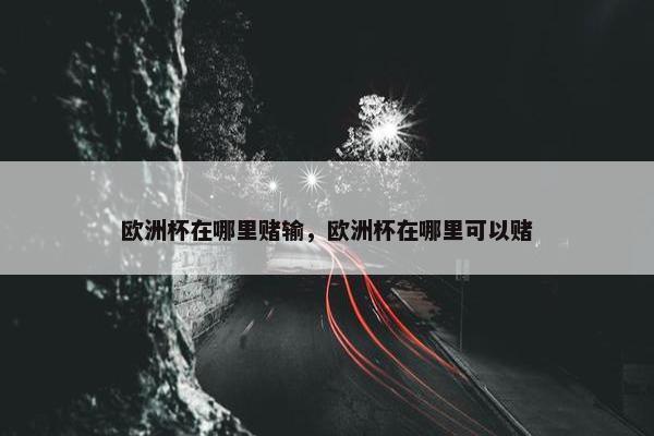 欧洲杯在哪里赌输，欧洲杯在哪里可以赌