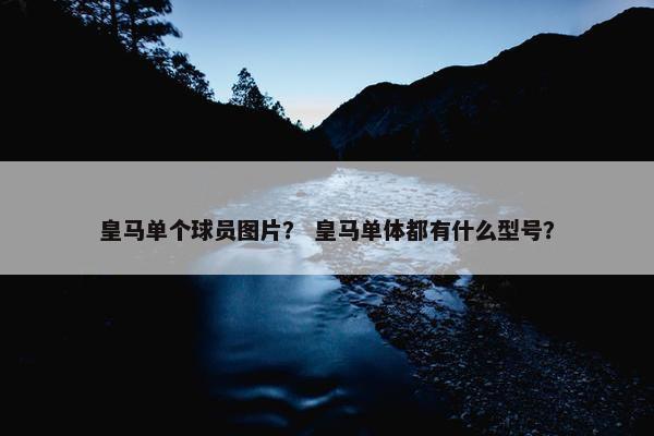 皇马单个球员图片？ 皇马单体都有什么型号？