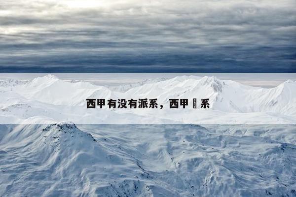 西甲有没有派系，西甲汳系