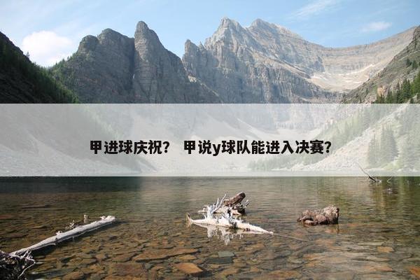 甲进球庆祝？ 甲说y球队能进入决赛？