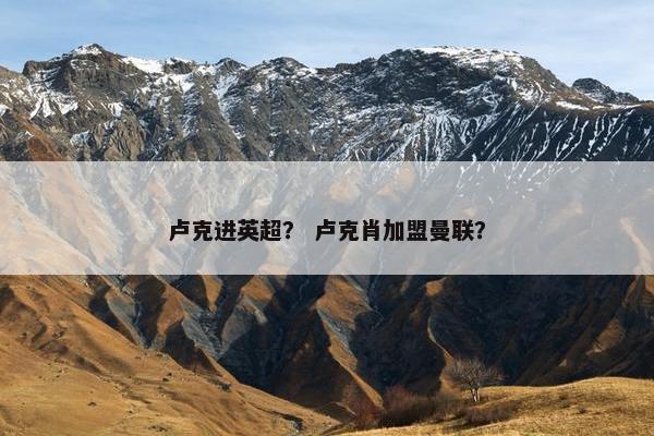卢克进英超？ 卢克肖加盟曼联？