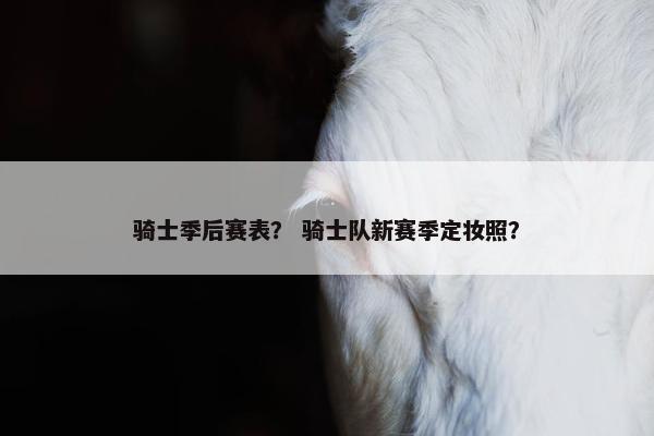 骑士季后赛表？ 骑士队新赛季定妆照？