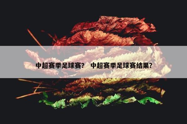 中超赛季足球赛？ 中超赛季足球赛结果？