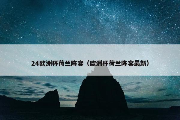 24欧洲杯荷兰阵容（欧洲杯荷兰阵容最新）