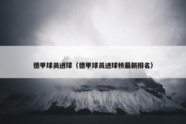 德甲球员进球（德甲球员进球榜最新排名）