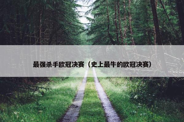 最强杀手欧冠决赛（史上最牛的欧冠决赛）