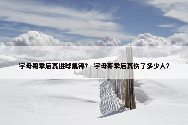 字母哥季后赛进球集锦？ 字母哥季后赛伤了多少人？