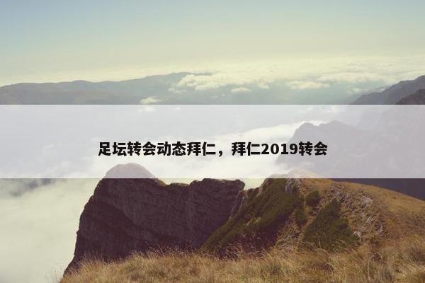 足坛转会动态拜仁，拜仁2019转会