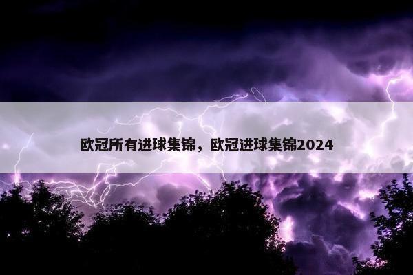 欧冠所有进球集锦，欧冠进球集锦2024