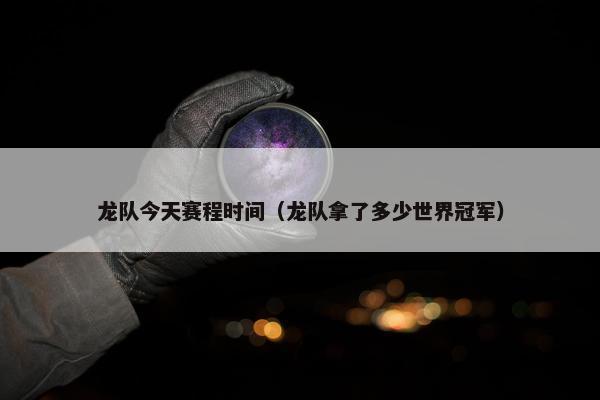 龙队今天赛程时间（龙队拿了多少世界冠军）