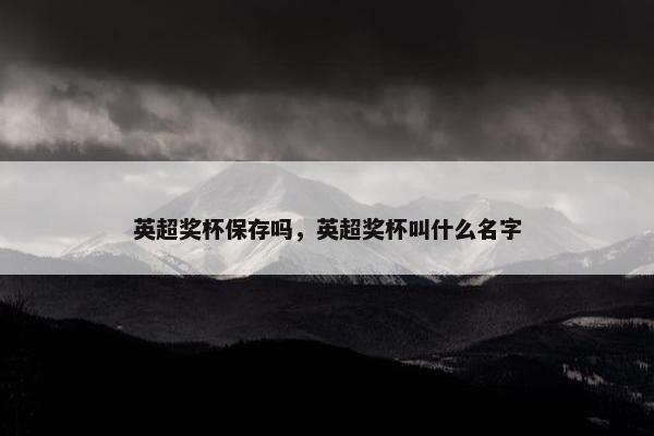 英超奖杯保存吗，英超奖杯叫什么名字
