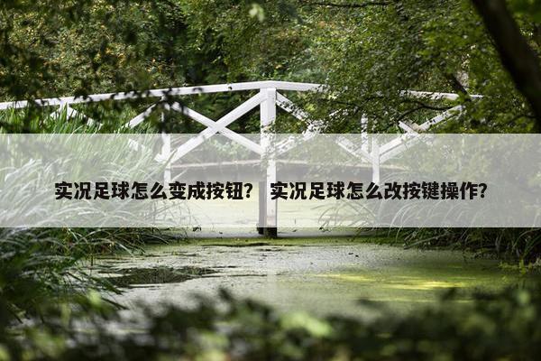 实况足球怎么变成按钮？ 实况足球怎么改按键操作？