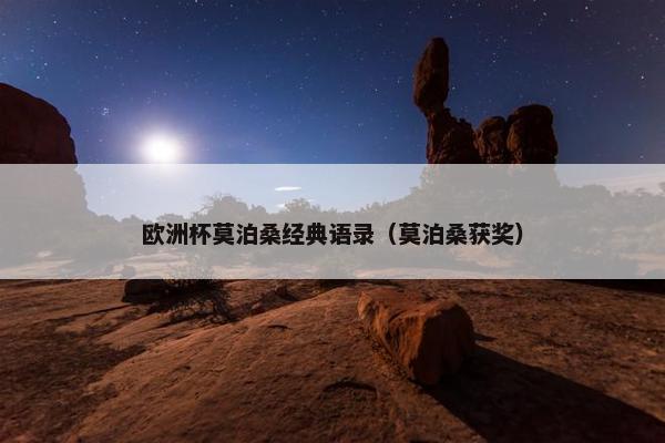 欧洲杯莫泊桑经典语录（莫泊桑获奖）