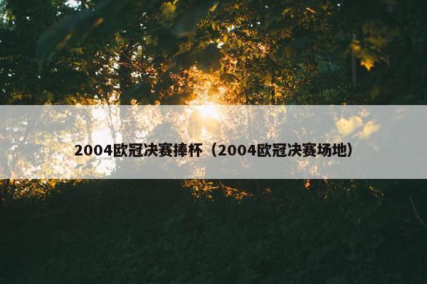 2004欧冠决赛捧杯（2004欧冠决赛场地）