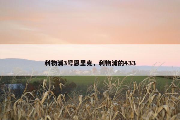 利物浦3号恩里克，利物浦的433
