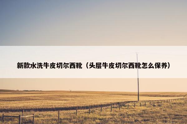 新款水洗牛皮切尔西靴（头层牛皮切尔西靴怎么保养）