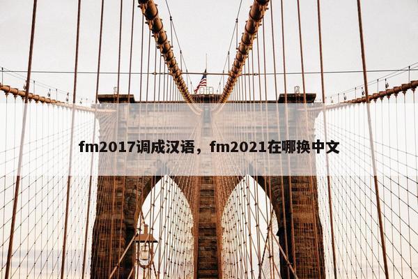fm2017调成汉语，fm2021在哪换中文