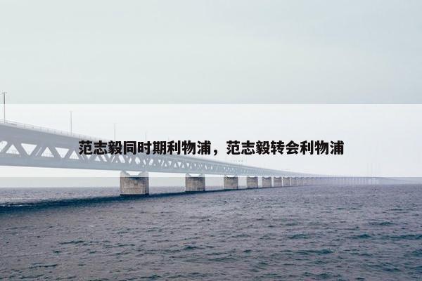 范志毅同时期利物浦，范志毅转会利物浦