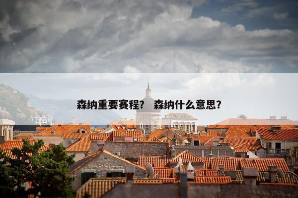 森纳重要赛程？ 森纳什么意思？