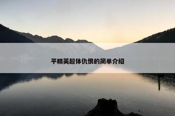 平精英超体仇恨的简单介绍