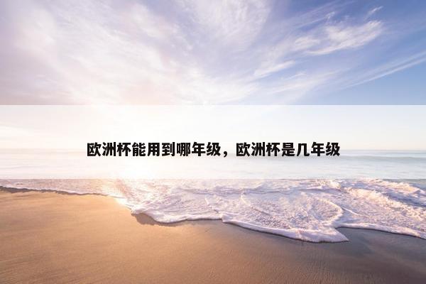 欧洲杯能用到哪年级，欧洲杯是几年级