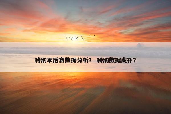 特纳季后赛数据分析？ 特纳数据虎扑？
