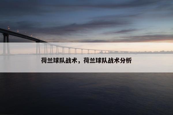 荷兰球队战术，荷兰球队战术分析