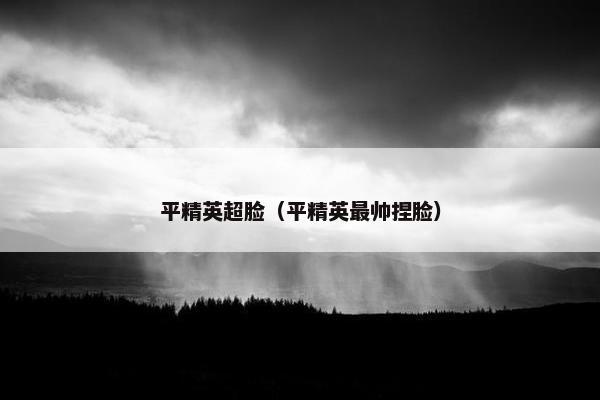 平精英超脸（平精英最帅捏脸）