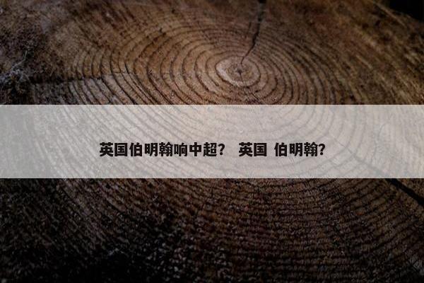 英国伯明翰响中超？ 英国 伯明翰？