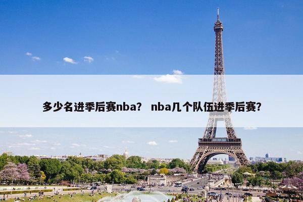 多少名进季后赛nba？ nba几个队伍进季后赛？