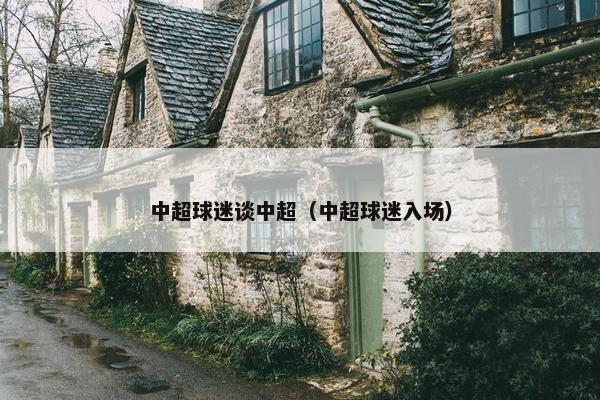 中超球迷谈中超（中超球迷入场）