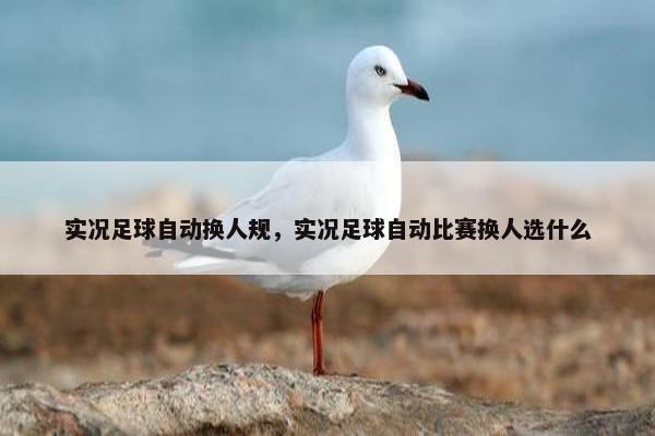实况足球自动换人规，实况足球自动比赛换人选什么