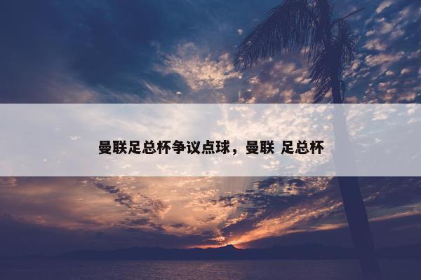 曼联足总杯争议点球，曼联 足总杯