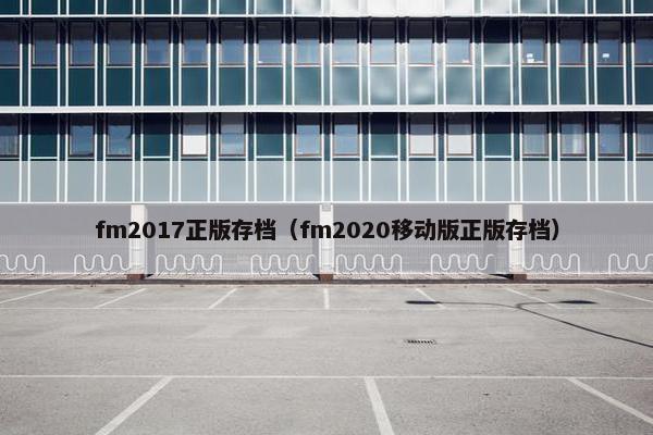 fm2017正版存档（fm2020移动版正版存档）