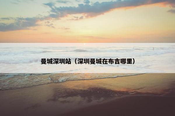曼城深圳站（深圳曼城在布吉哪里）