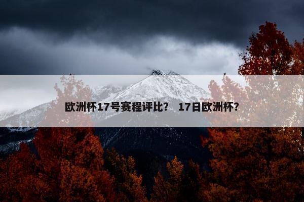 欧洲杯17号赛程评比？ 17日欧洲杯？