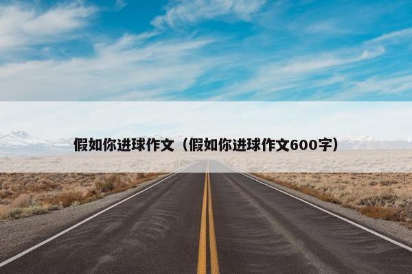 假如你进球作文（假如你进球作文600字）