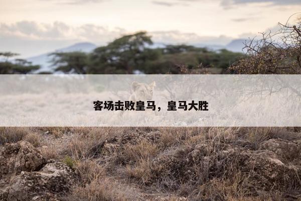 客场击败皇马，皇马大胜