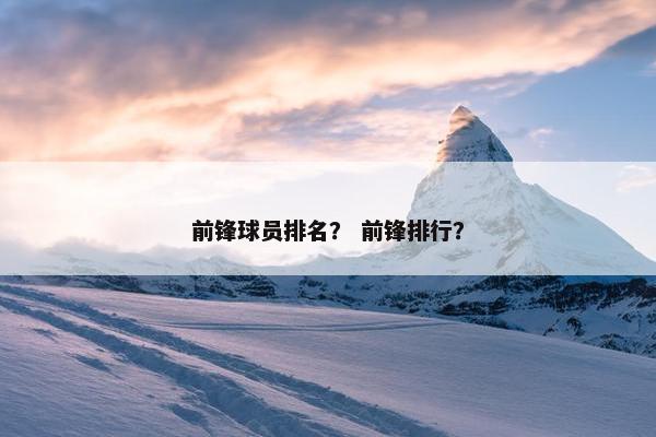 前锋球员排名？ 前锋排行？