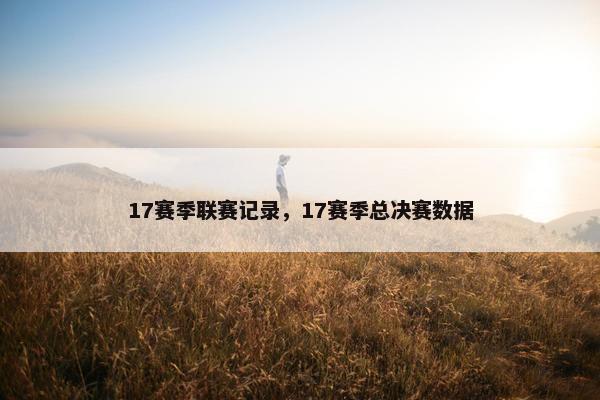 17赛季联赛记录，17赛季总决赛数据