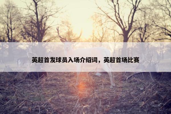 英超首发球员入场介绍词，英超首场比赛