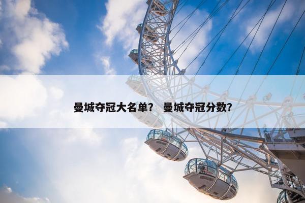 曼城夺冠大名单？ 曼城夺冠分数？