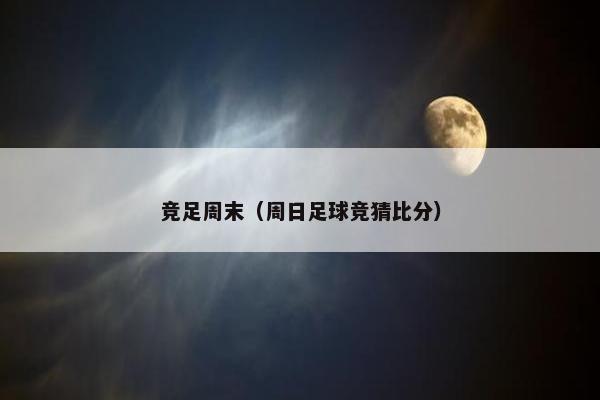 竞足周末（周日足球竞猜比分）