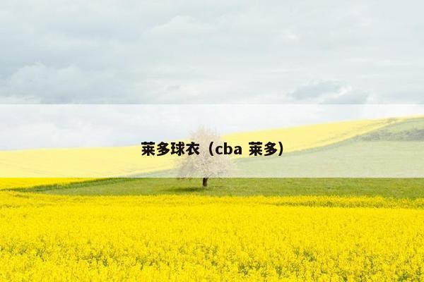 莱多球衣（cba 莱多）