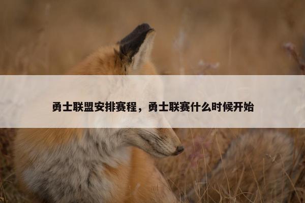 勇士联盟安排赛程，勇士联赛什么时候开始