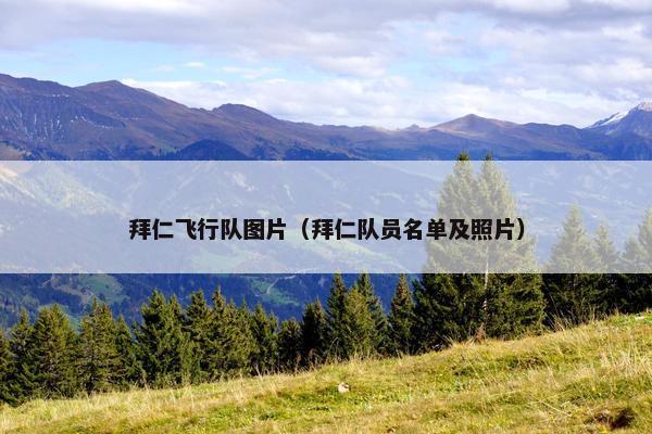 拜仁飞行队图片（拜仁队员名单及照片）